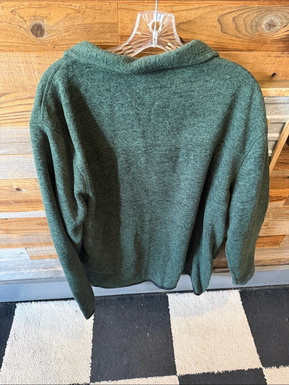 Eddie Bauer Men's Forest Green Half-Zip Fleece Pullover